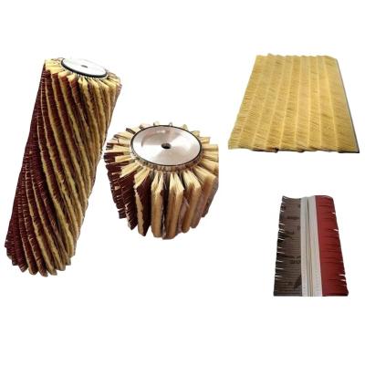 China Pincel industrial de lixação Rodas de papel de areia Pincel para moagem de madeira à venda