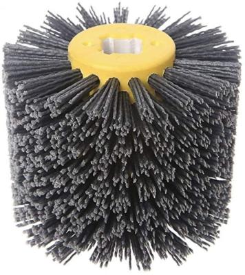China Cylinder Grinding Drawing Wire Roller Brush For Wooden Floor Polishing Cleaning ODM for sale
