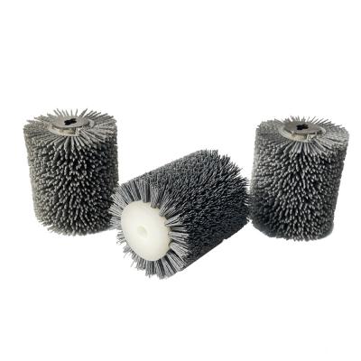 China Rodillo de abrasivo industrial de nylon de cepillo de alambre de rodillo para desbarro en venta