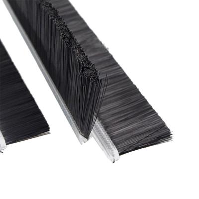 China OEM Industrial Roller Door Brush Seal Brush Pile Weather Stripping Aluminium for sale