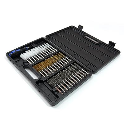 China 38 Piece Set Stainless Steel Brass Nylon Wire Brush With Handle Extension Bar 1/4in Hex Shank Te koop