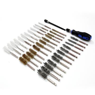 Cina 38 Pcs Copper Tube Pipe Cleaner Rust Removal Polishing And Stainless Steel Wire Pipe Cleaning Brush in vendita