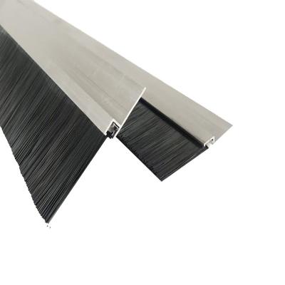 China Industrial Customized H-shape Aluminum Alloy Nylon Strip Brush For Door Bottom Te koop