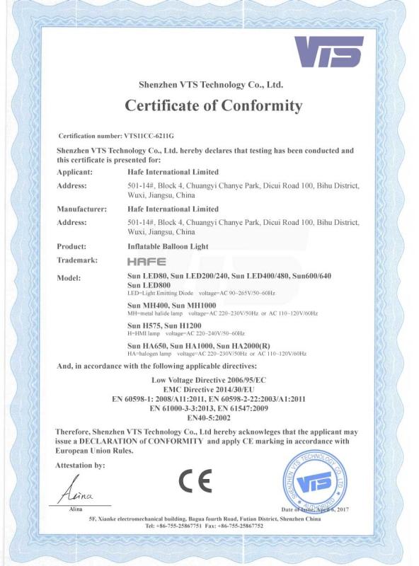 CE - Hafe International Limited