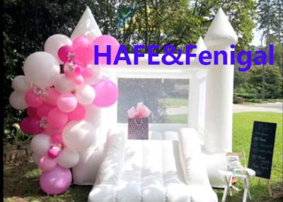 China Custom White Inflatable Wedding Bounce Castle House Waterproof for sale