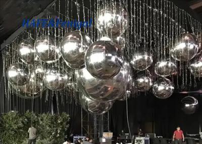 China Giant Gold PVC Inflatable Mirror Ball Sphere Decorative Silver Colorful for sale
