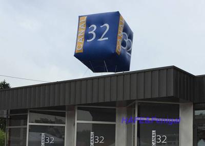 China Customized Cube Helium Balloon Light With Full Logo Printing Flight Advertising for sale