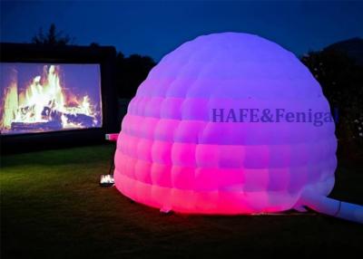 China Personalización Durable Inflatable LED Cúpula de la tienda de campaña Iluminación de la tienda de campaña de iglú Tienda de fiesta para la fiesta en venta