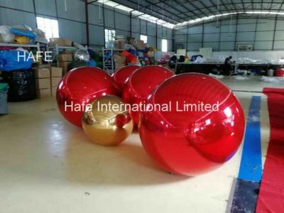 China Red Color 15ft Flying Helium Inflatable Mirror Balloon For Christmas Decoration for sale