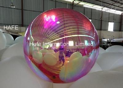 China 1.2M Diameter Laser Dazzle Mirrored Balloon Lights For Theme Decoration for sale