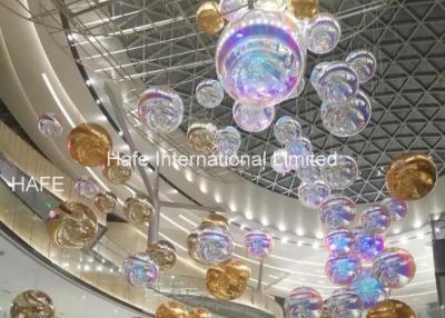 China 2.5m Diameter Inflatable Mirror Balloon / Events Decoration Silver Reflective Ball for sale