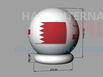 China Floating 3.5m Led Inflatable Balls Bahrain National Holiday Events Design for sale