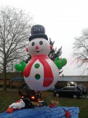 China 8 M Snow Man Helium Balloon Lights With Full Printing For Events Or Christmas for sale