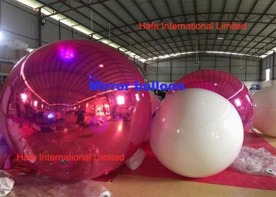 China Custom 2m Giant Festival PVC Inflatable Mirror Balloon For Event Decoration In Pink for sale