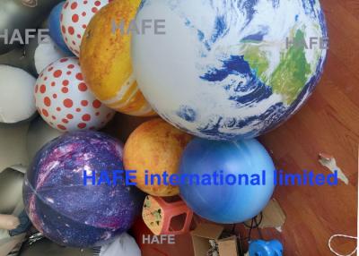 China Hanging LED Lights Inflatable Advertising Balloon Inflatable Moon Ball Globe 1.8M Diameter for sale