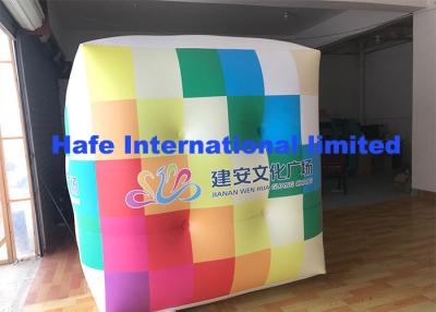 China 2.5m PVC Cube Helium Balloon Lights With Full Logo Printing Flying For Advertising for sale