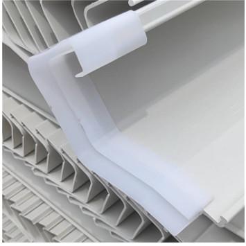 China 10cm 13cm PVC Poultry Feeding Trough Chicken Feeding Line Parts for sale