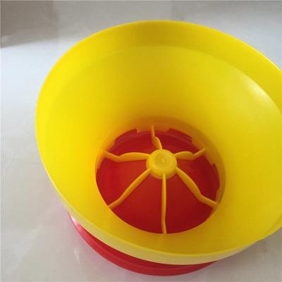 China 3kg 6kg 8kg Plastic Poultry Feeder Chicken Feeding Line Parts Yellow Red for sale
