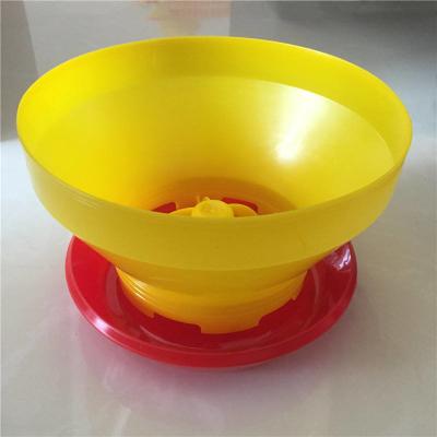 China Multifunctional Chicken Turkey Feeder Yellow Plastic With Anti Waste Ring Poultry Automatic Feeders For Wholesales for sale