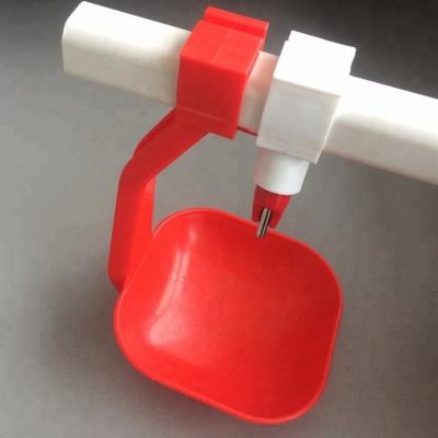 China Automatic Poultry Nipple Drinker With Cup PVC Pipe Chicken Nipple Cups for sale