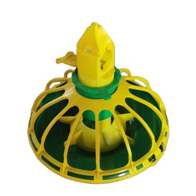 China Alimentador de tubo de pvc para galinheiro alimentador de panela para aves verde amarelo à venda