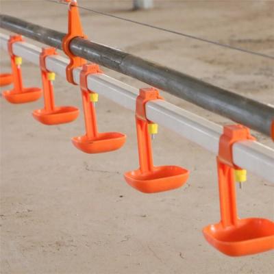 China Orange Lubing Poultry Drinkers Poultry Drinking Line For Chicken House for sale