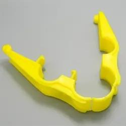 China Poultry Feeder Drinker 25mm PVC Pipe Clamp Yellow For Poultry Water Supply for sale