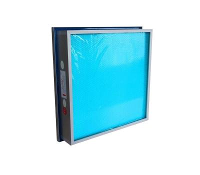 China Liquid Tank Industrial HEPA Filter AHU Synthetic Glass Fiber Filter Mini Pleated for sale