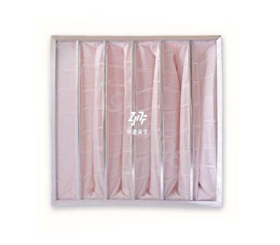 China Filtros de aire de bolsillo AHU, aire acondicionado de fibra de hongo Filtro de bolsillo sintético en venta