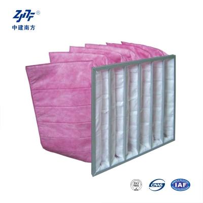 China Bolsa de filtro de bolsillo de aire para hospitales farmacéuticos 1um para el sistema de ventilación HVAC en venta