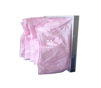 China Washable Pocket Air Filter Yellow Blue Pink F7 F8 F9 For Industrial for sale