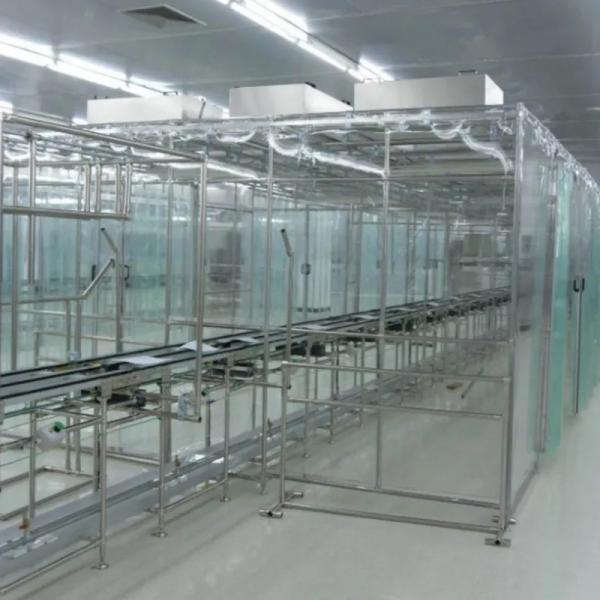 Quality H14 HEPA Soft Wall Cleanroom Booth Portable With Laminar Flow FFU Ceiling for sale