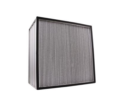 China Panel de construcción HEPA Filtro de aire H13 con 100% de resistencia a la humedad de fibra de vidrio en venta