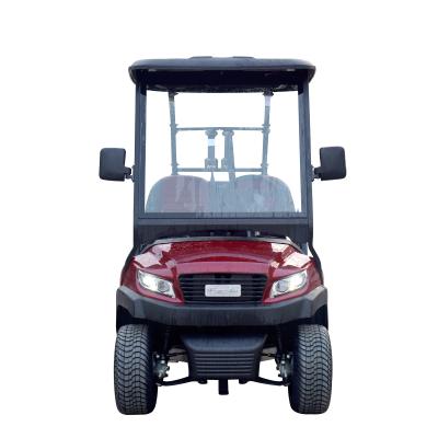 China Popullar Model Red Electric Golf Car 2 Seaters with CE Certification Wholesale Price for sale