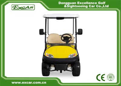 China Gele Elektrische het Golfkarren Voor 2 Seater van EXCAR plus Achter 2 Zetels3.7kw Motor Te koop