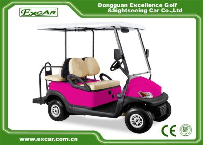 China Pink 48 Voltage Trojan Battery 4 Passenger Golf Cart Rear Drum Brake Type for sale