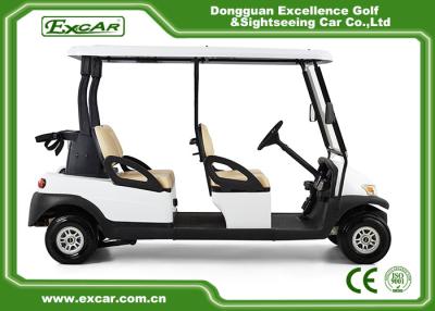 China 25 Km/H 4 van het Golfkarren van Seater 48V Elektronische de Kleurenadc Witte afzonderlijk Motor Te koop