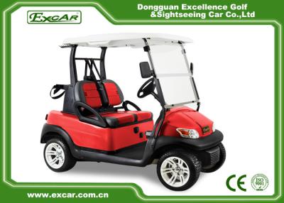 China 2 Seater Double Color Seat Golf Car Disc Brake Technology With Trojan Battery for sale