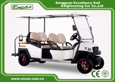 China EXCAR 48V White 6 seater electric golf cart mini club car golf cart electric golf buggy car for sale