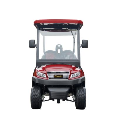 China 4 Seats Red Electric Golf Car with Lithium Battery 3.7KW Curtis Motor Controller Wholesale Price for sale