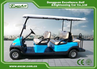 China Sky Blue Electric Golf Buggy 6 Person Aluminum 3.7KW ADC Separately Motor for sale
