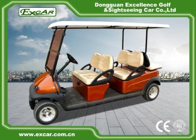 China EXCAR Club Car Electric Golf Buggy cart Brown Red For 4 And 2 Passenger for sale