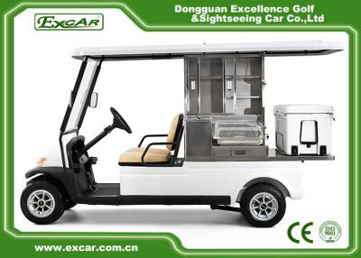 China EXCAR Aluminum 2 Seats Food Golf Cart With ADC Motor PC Windshield for sale