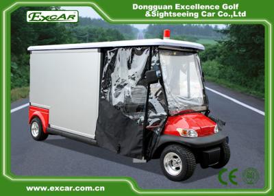China 2 Seater Electric Ambulance Car 3.7KW 48V Trojan Battery With Cargo Box for sale