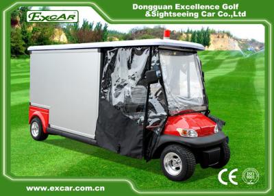 China Environmental Electric Ambulance Car Red Golf Cart Ambulance For Hospital for sale
