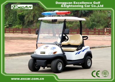China Coche de vagabundeo blanco de los carros de golf de la seguridad 2 Seater con pilas en venta