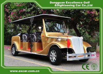 China Luxurious Golden Classic Car Golf Carts 6 Person Whole Metal Body for sale