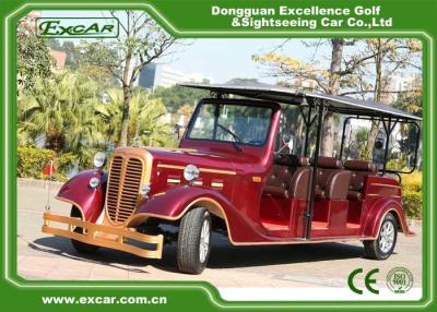 China Classic Design Red Vintage Golf Car Tourist Car With CE Approved for sale