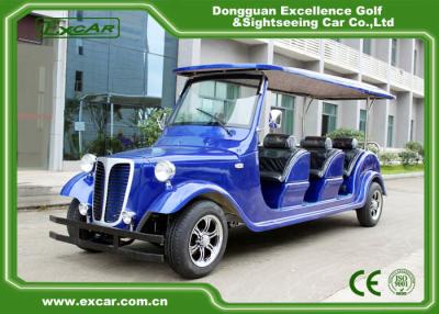 China Elegant Blue Electric Classic Cars 6 Seater Electric Vintage Car for sale