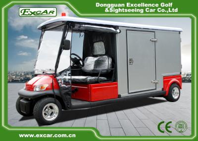 China Red 2 Seater 48v Electric Ambulance Vehicle For Park 1 Year Warranty for sale